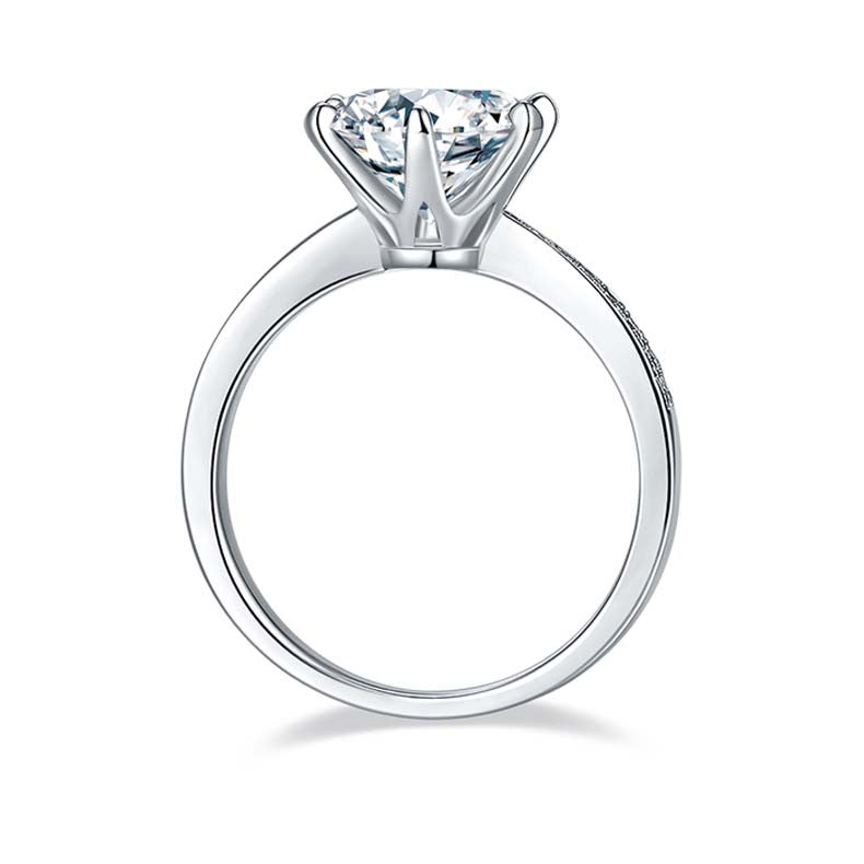 Lively: 3.0 Carat Moissanite Silver Ring