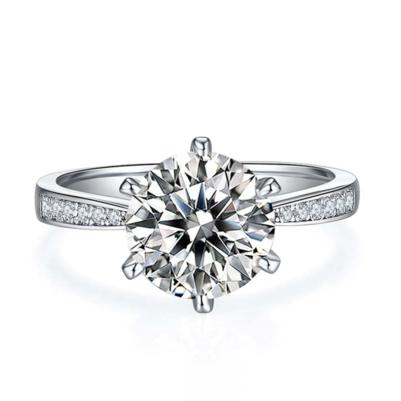 Lively: 3.0 Carat Moissanite Silver Ring