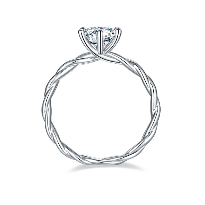 Vine: 1.0 Carat Moissanite Silver Ring